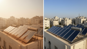 השפעת זיהום אוויר ואבק על יעילות קולטי השמש המדריך המקצועי לשמירה על ביצועים מיטביים