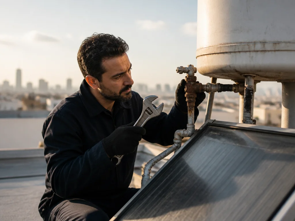 תמונת גיבור: בעיית מים חמים בדוד שמש על גג ישראלי | Yishay