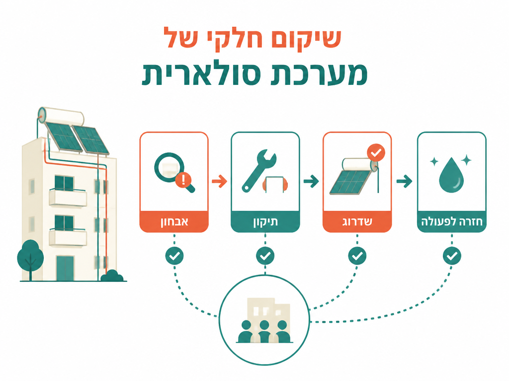 שיקום חלקי של מערכת סולארית - נתונים ומדדים